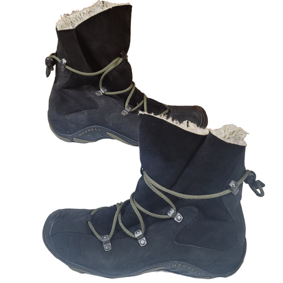 Merrell Shoes - Merrell Forecast Tug Leather Black Women's Sz 10 Boots